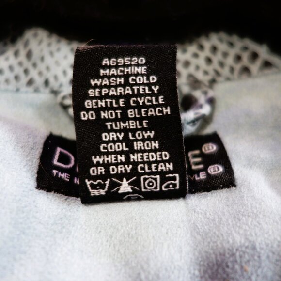 Dialogue Blue Washable Faux Suede Python Embossed Zipper Jacket Size M - Picture 5 of 6